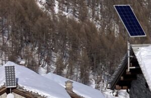 neve, ghiaccio e pannelli solari