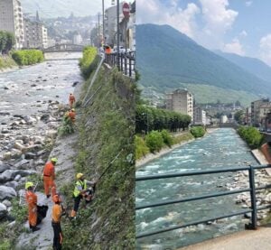 sondrio, pulite le sponde del mallero