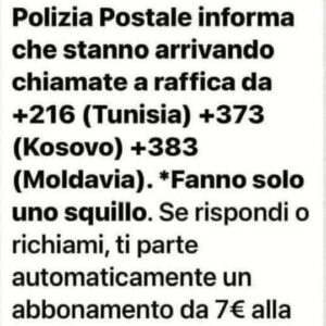 chiamate a raffica da tunisia, kosovo e moldavia cosa sono