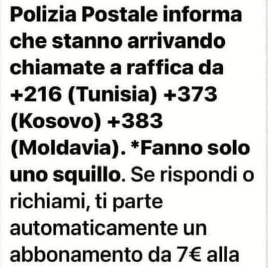 chiamate a raffica da tunisia, kosovo e moldavia cosa sono