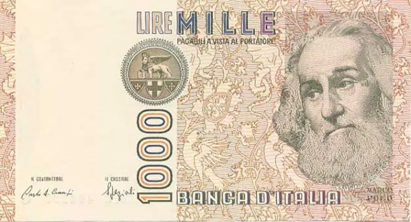 1000 lire marco polo maria montessori