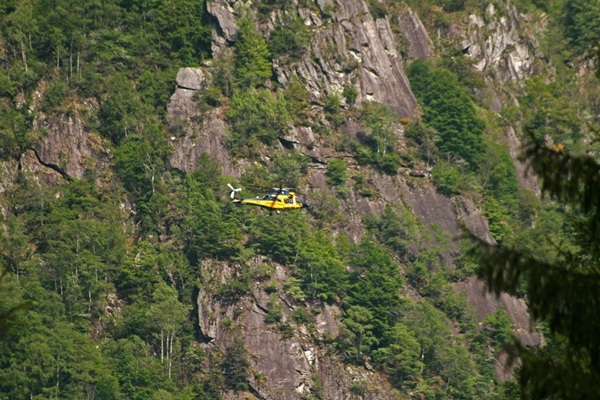 in volo l'elisoccorso