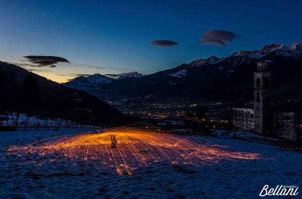 il paese di castello dell'acqua|castello dell'acqua|versante montano castello dell'acqua sotto la neve
