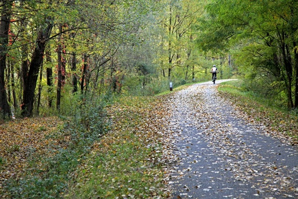 la difficile convivenza di pedoni e ciclisti sul sentiero valtellina