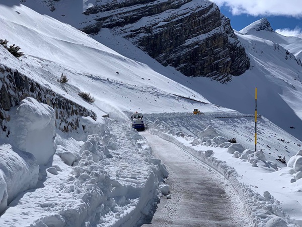 lo sgombero neve sullo stelvio