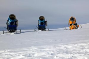 neve artificiale l'impatto della perdita d'acqua per evaporazione e sublimazione