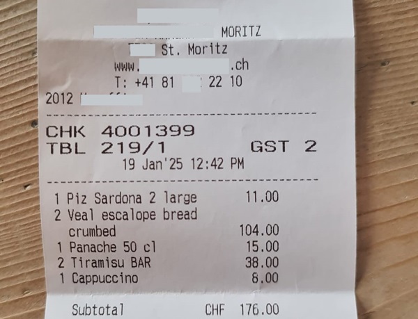 quanto costa mangiare al ristorante in svizzera