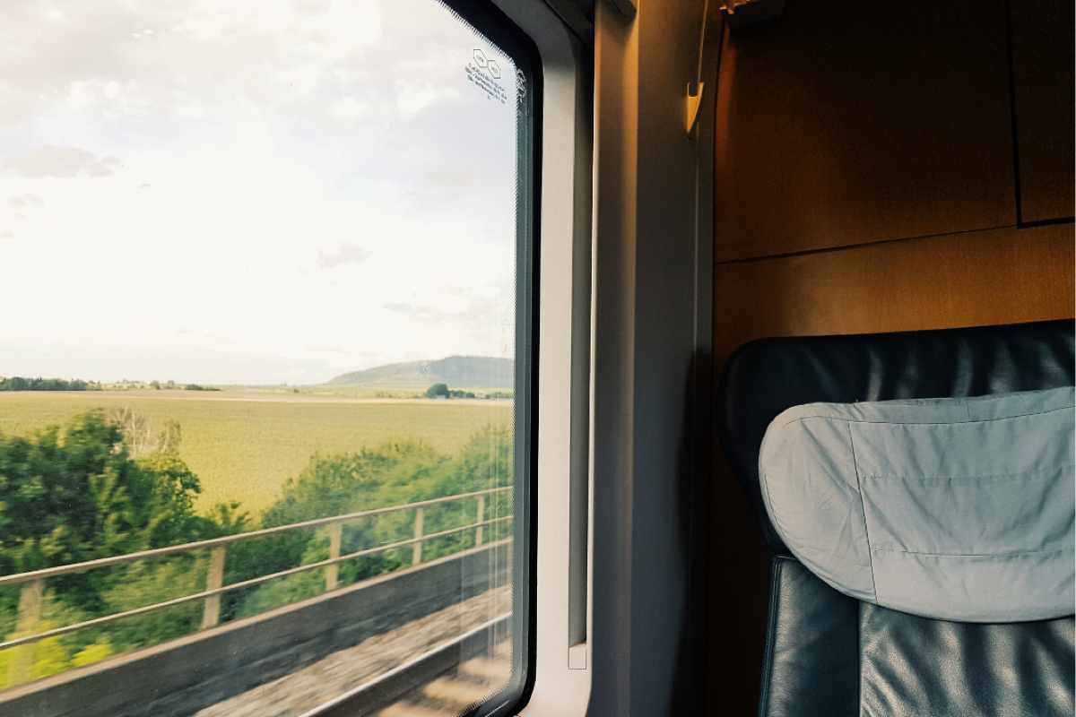 Treno finestrino|Val D'Orcia