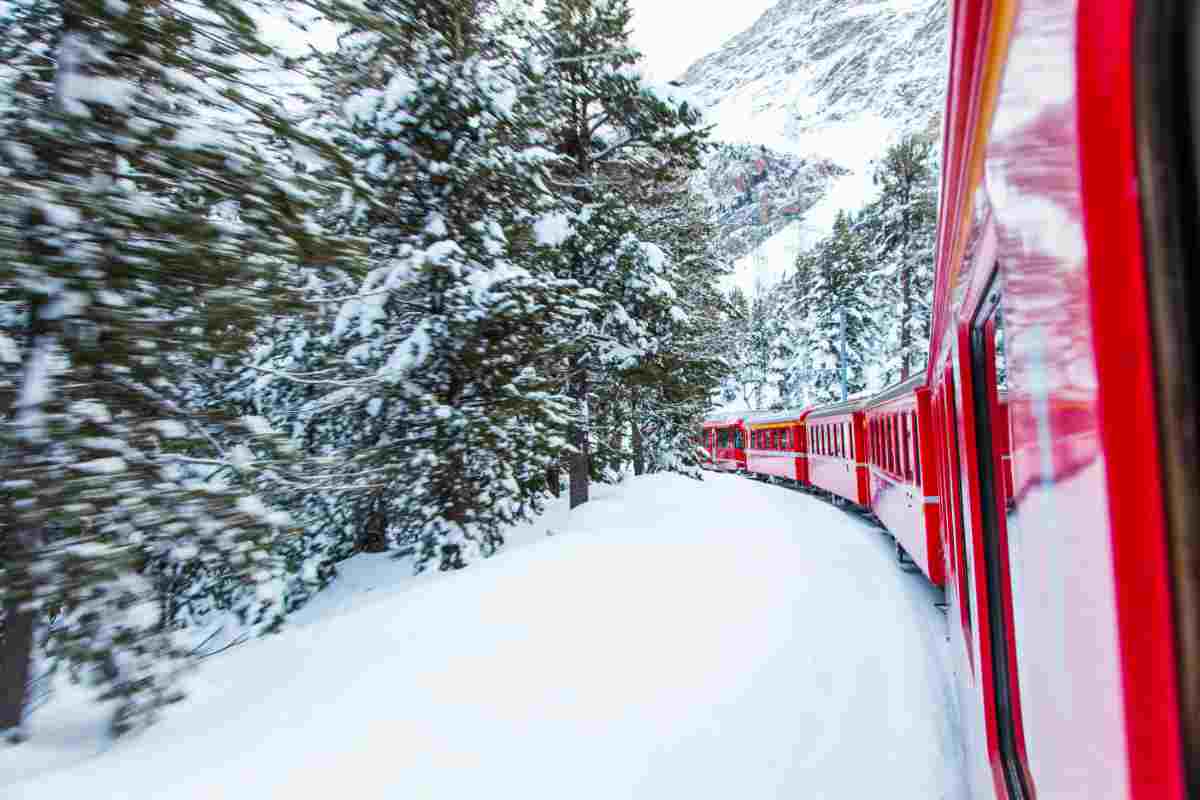 Treno nella neve|Valtellina