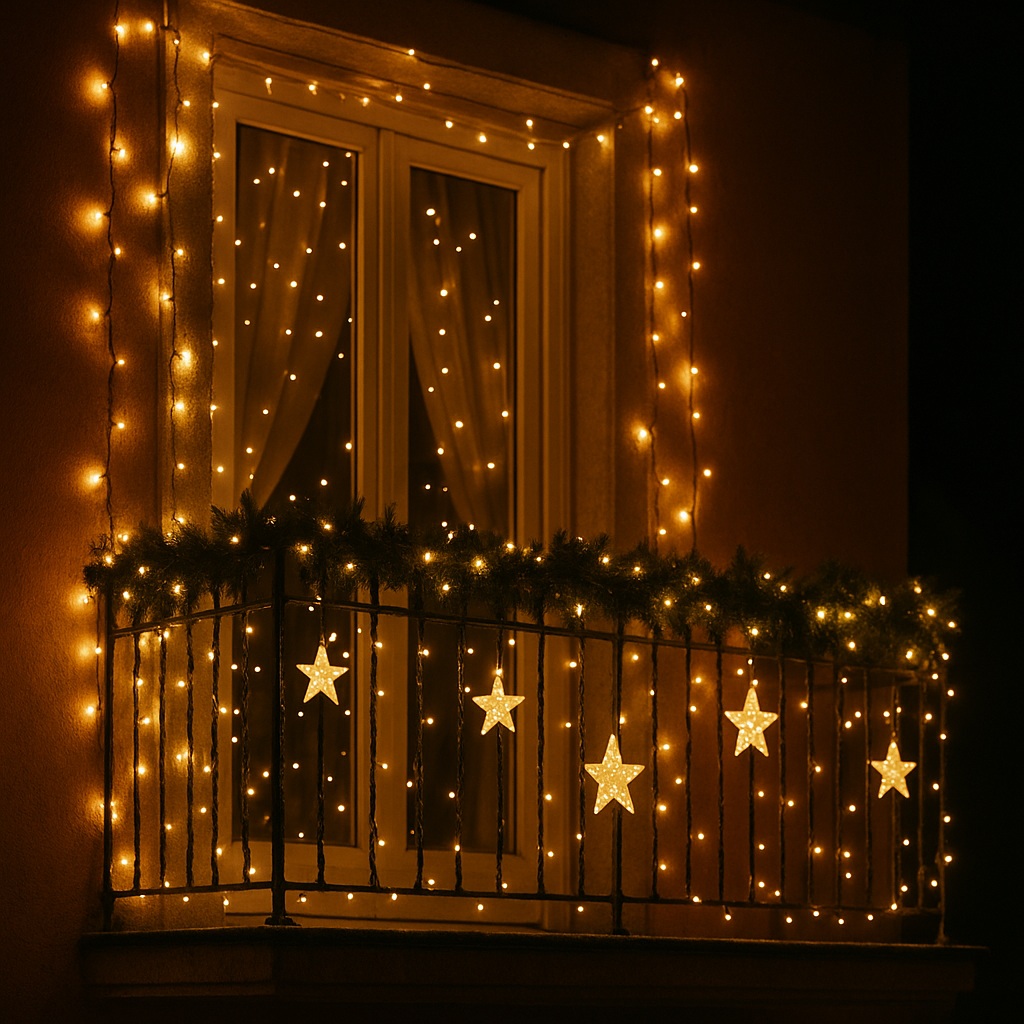 Luci di Natale sul balcone quando si rischia una multa