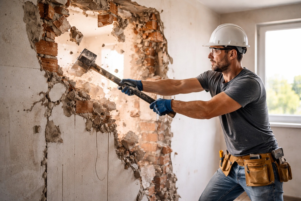 abbattere muro interno