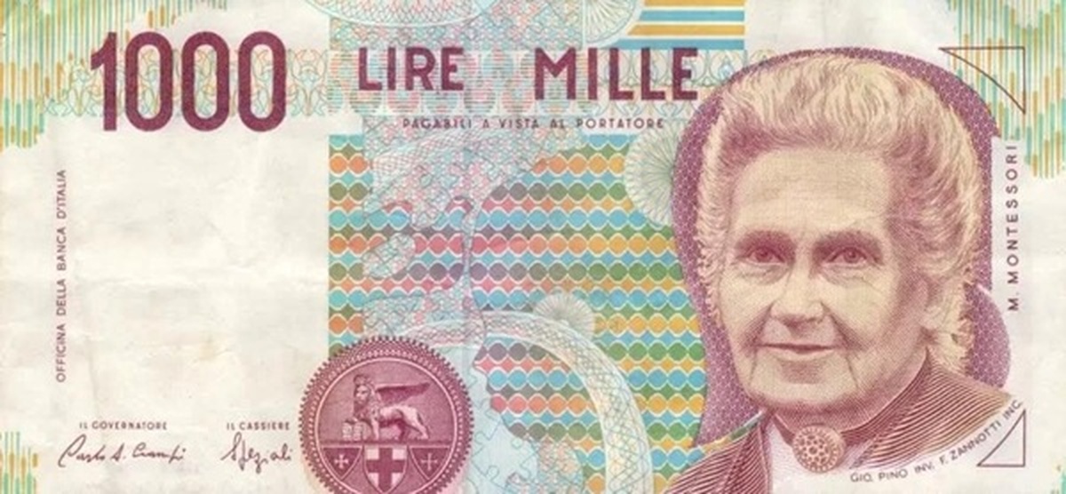 1000 Lire Montessori valore