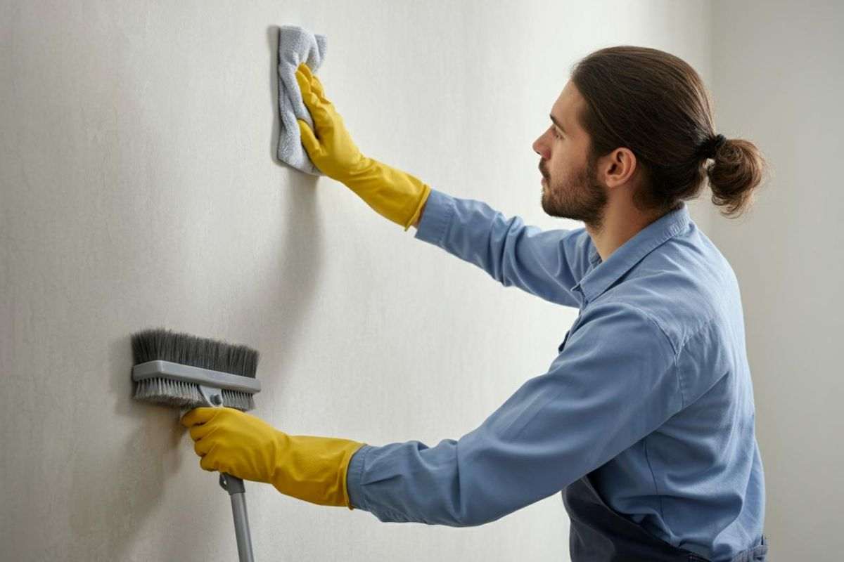 Pulizia dei muri in casa