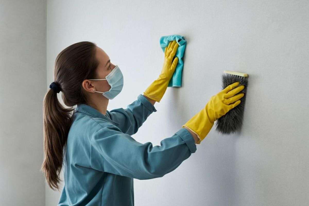 Pulizia dei muri in casa