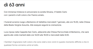 necrologi valtellina