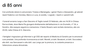 necrologi 23 febbraio