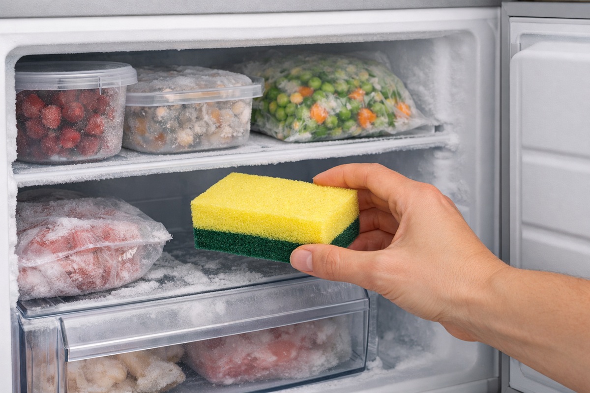 spugna nel congelatore