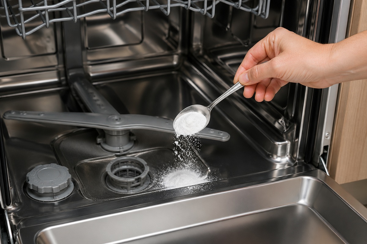bicarbonato in lavastoviglie