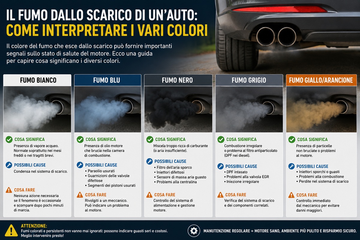 Fumo scarico auto
