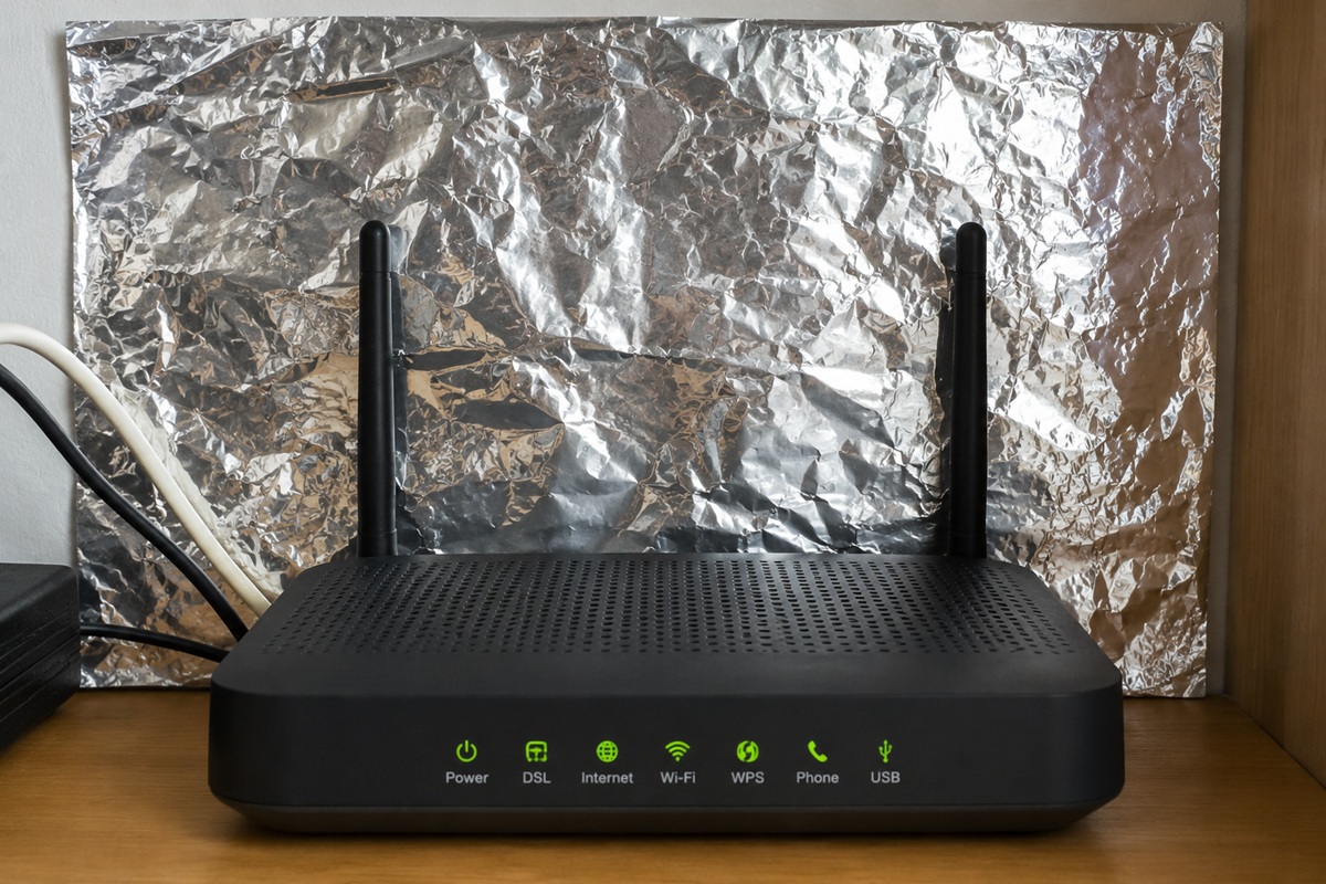 Stagnola dietro modem