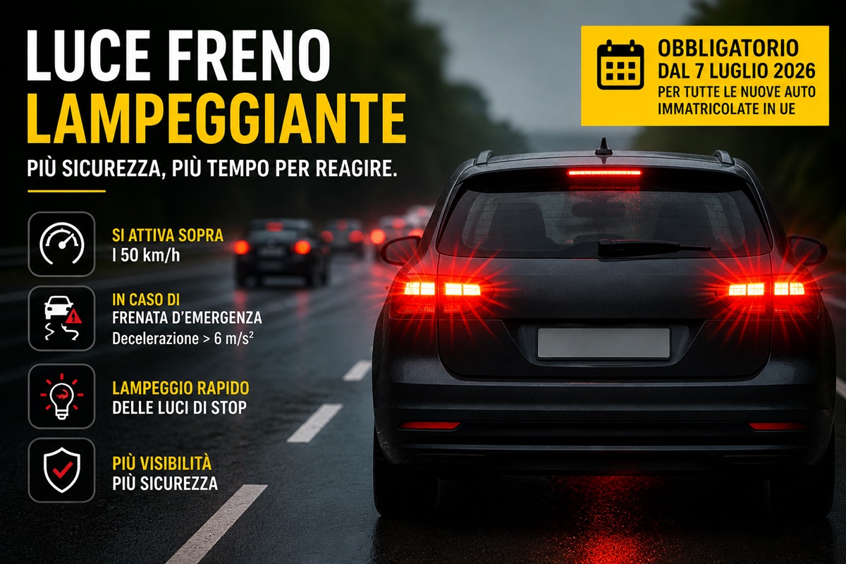 luce freno lampeggiante