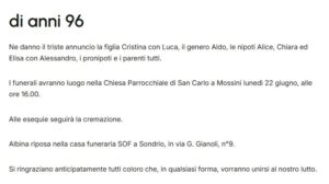 necrologi 8 luglio