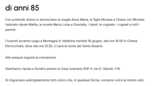 necrologi 8 luglio