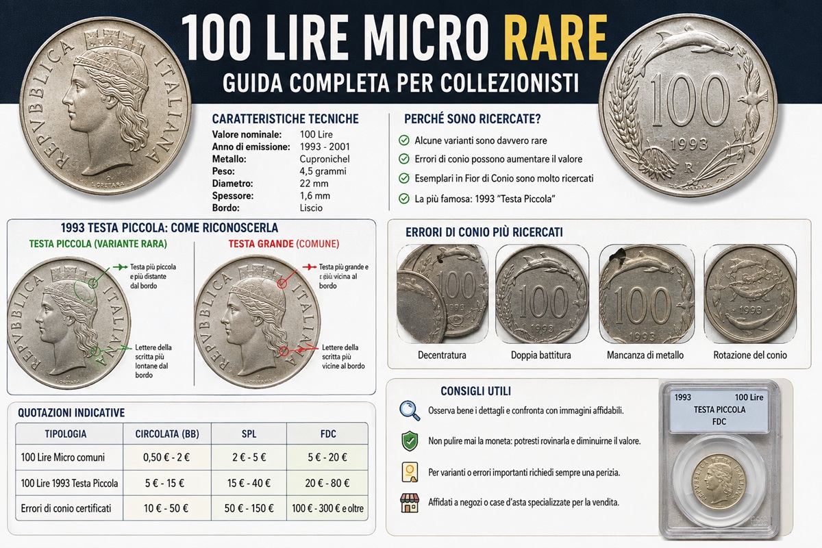 100 lire micro rare