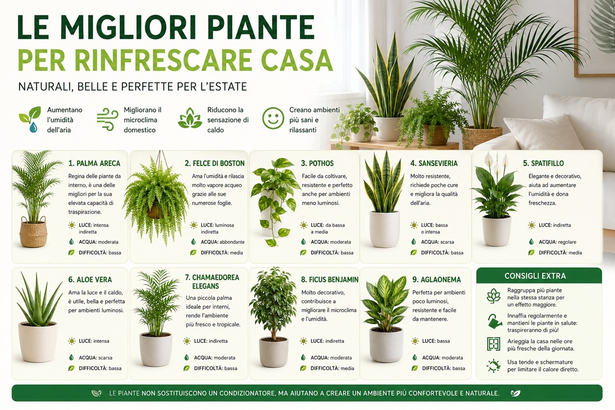 Piante per rinfrescare casa