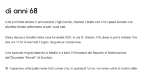 necrologi 8 luglio