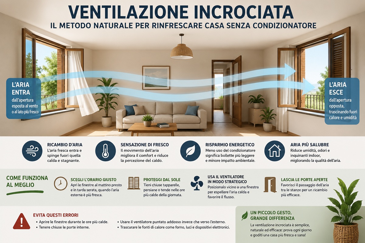 ventilazione incrociata