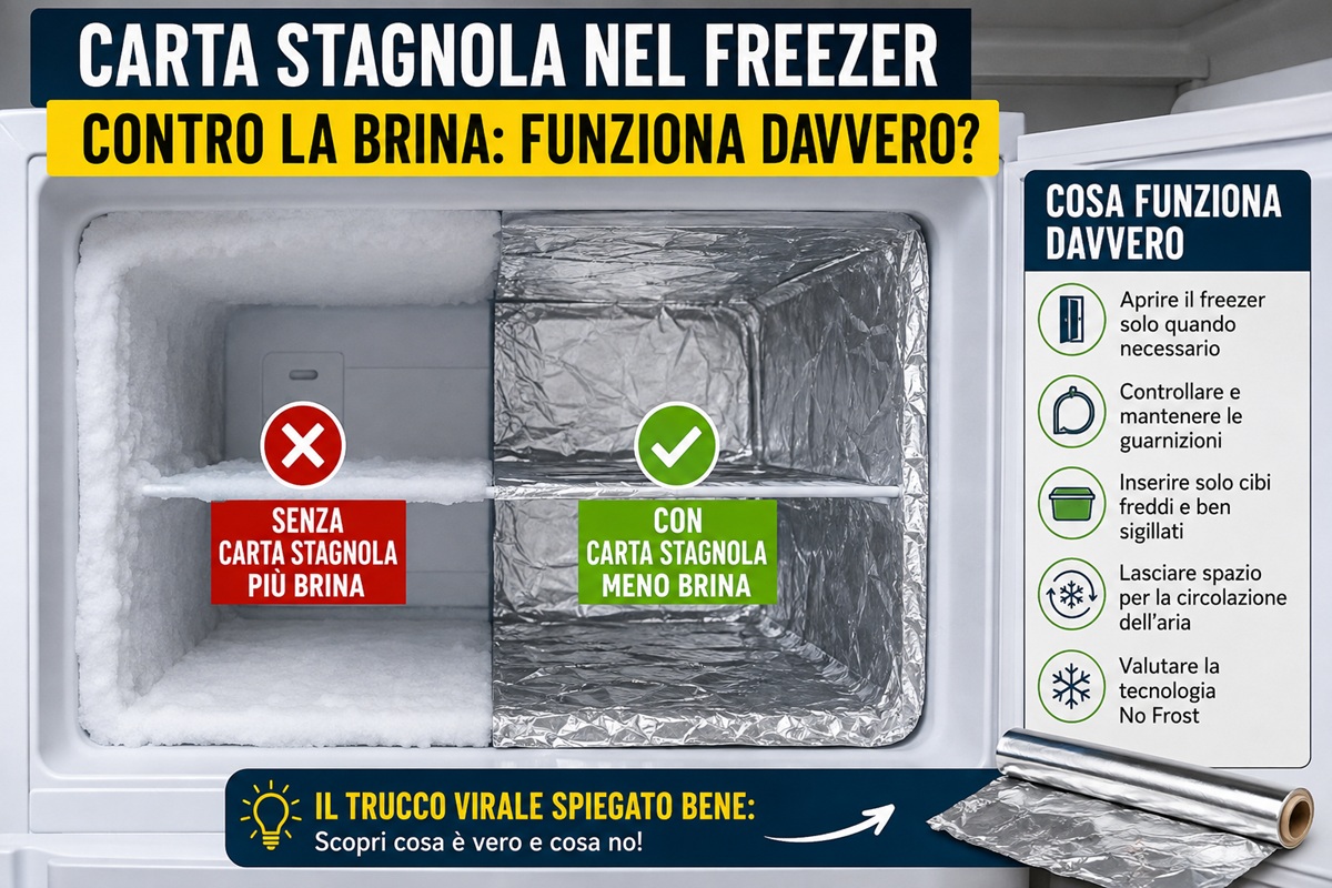 Carta stagnola nel freezer