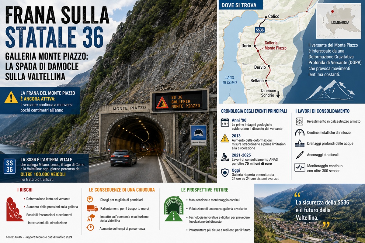 Frana sulla statale 36