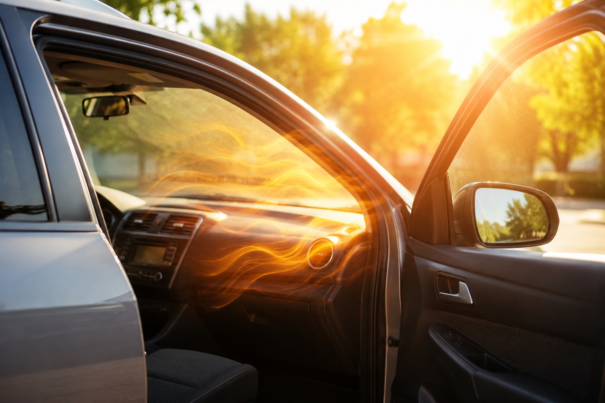 auto al sole