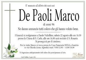 necrologi 29 agosto necrologi valtellina