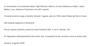 necrologi 29 agosto necrologi valtellina