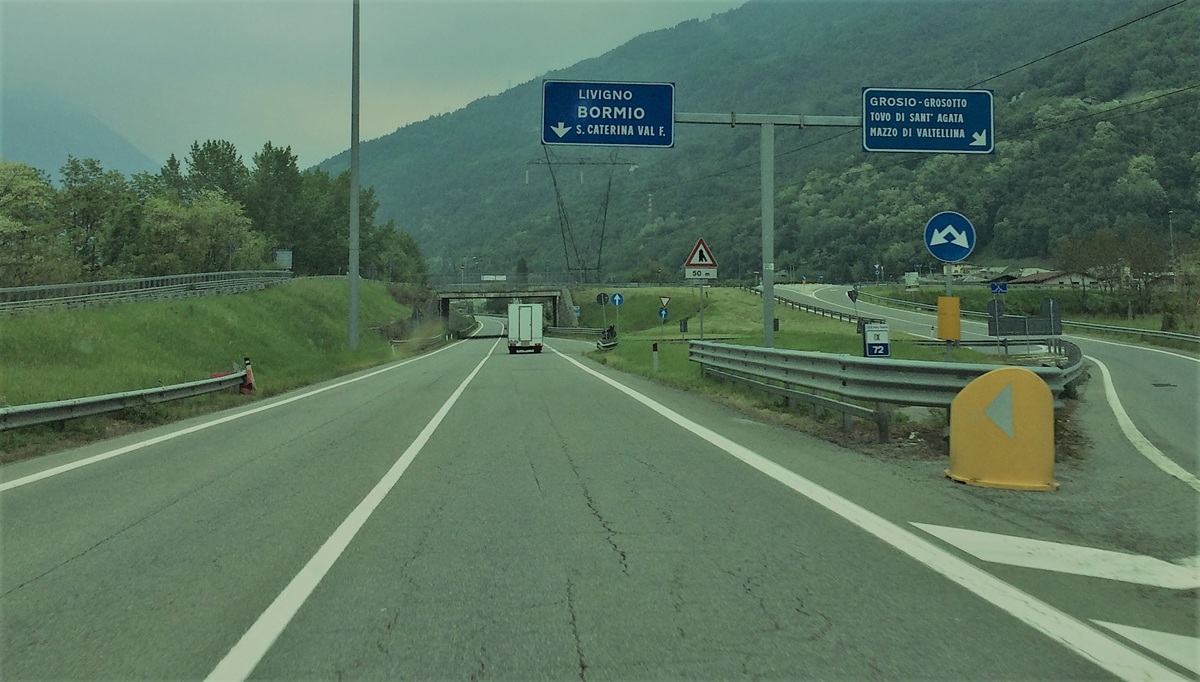 Lavori sulla Statale 38 a Tirano