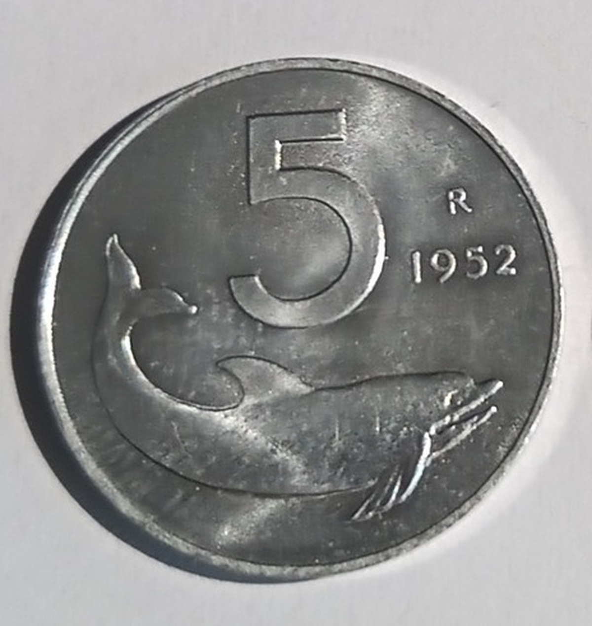 moneta 5 lire delfino